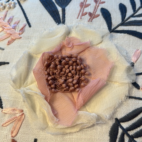 Lacourte Kuro Cotton 20" x 20"Decorative Pillow- Duck feathers & Embelli… - Picture 8 of 12